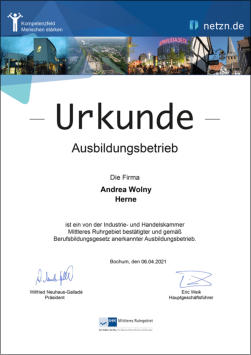 Urkunde Ausbildung